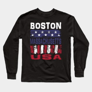 Boston Massachusetts USA T-Shirt Long Sleeve T-Shirt